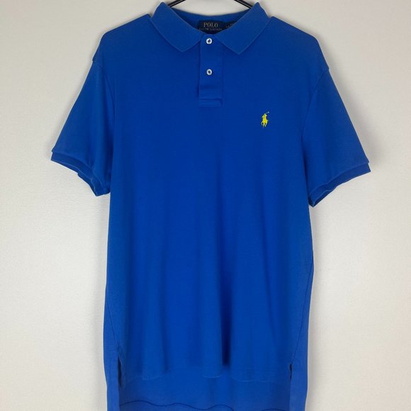 POLO Ralph Lauren Blue Men's Large Short Sleeve - Picture 1 of 6